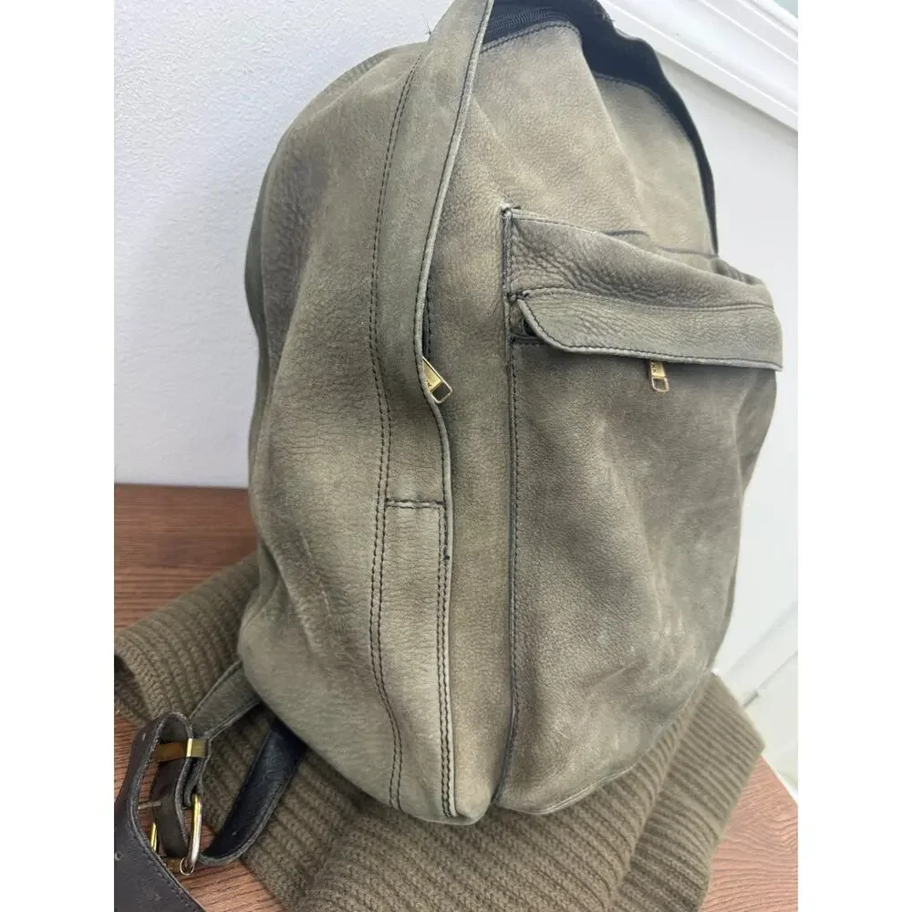 Roots Canada Go Soft Pebble Leather Laptop Backpack (pu2000thrifty